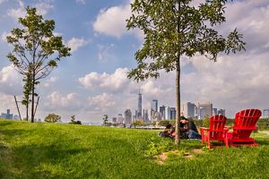 Vista del horizonte de Manhattan desde Governors Island