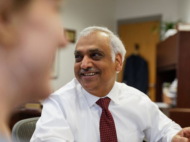 Dr. Aruni Bhatnagar, professor of medicine at University of Louisville and a leader in nascent field of environmental cardiology. 