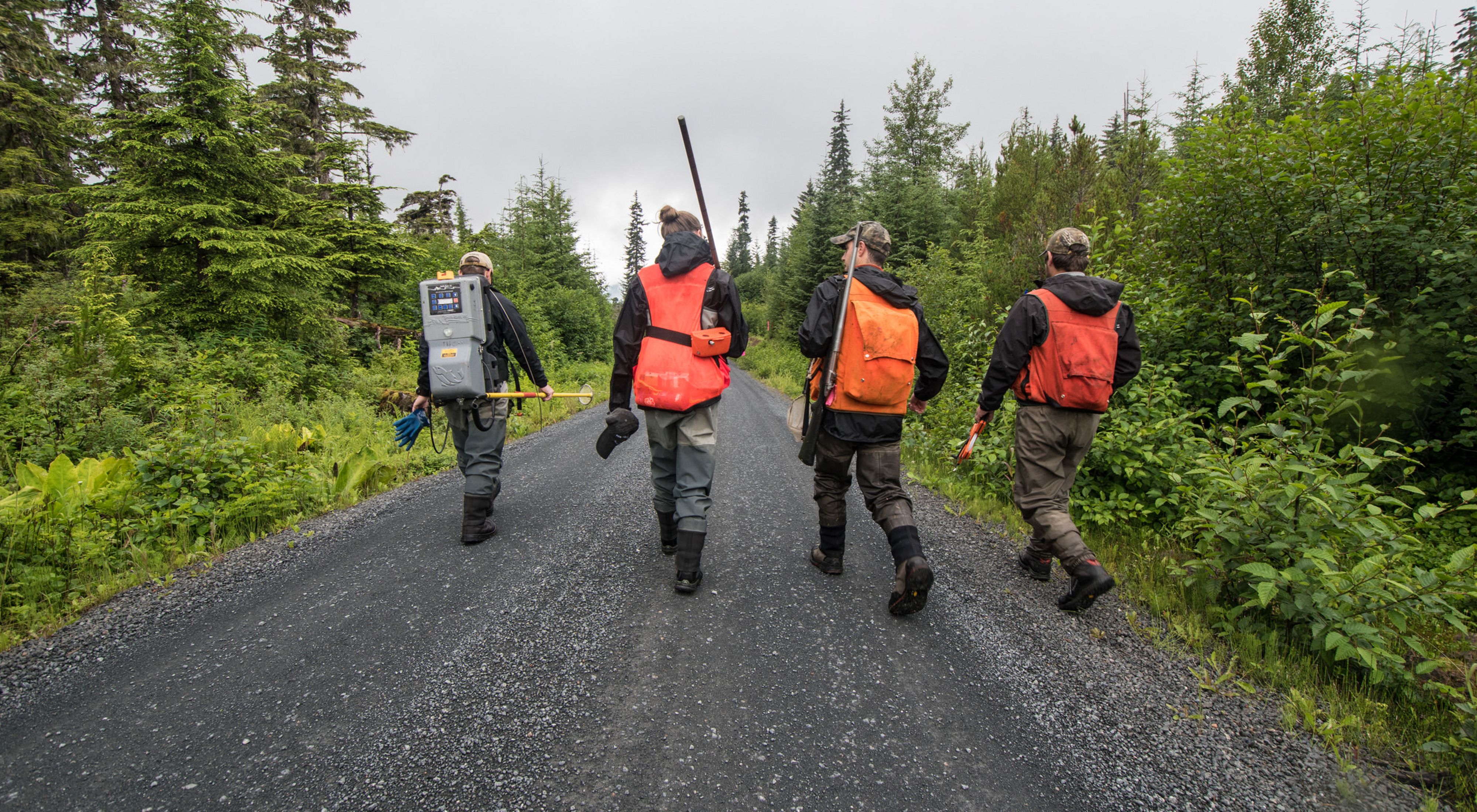 Members of Hoonah Native Forest Partnership field crew