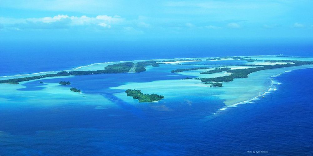 Aerial view of Palmyra Atoll