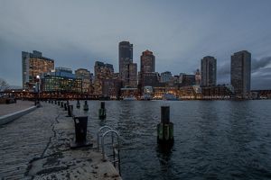 Boston, Massachusetts in the evening.