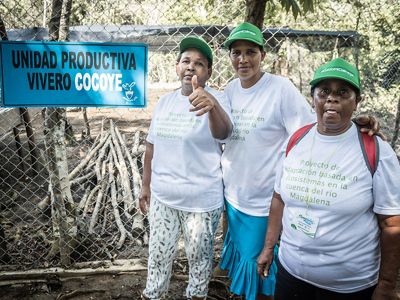 Implementadores y promotores de las medidas de adaptación en el área de influencia de la ciénaga de El Sapo, en Antioquia.