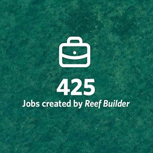 Icon showing a briefcase, 425 jobs created by Reef Builder
