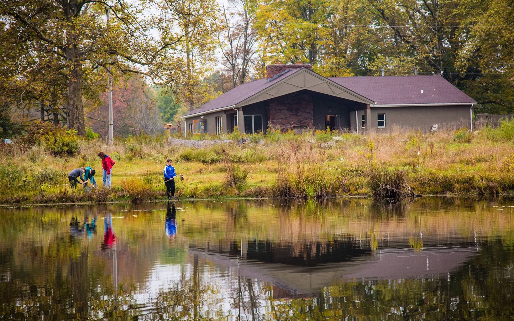 Bissell Nature Center Morgan Swamp Preserve also holds the Grand River Conservation Campus which includes the Dr. James K. Bissell Nature Center. Children and adults enjoy nature programs here. © David Ike