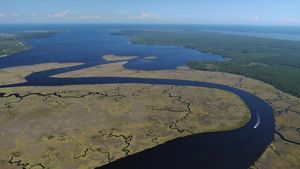 Aerial view of the Bluffs of St. Teresa in Florida.