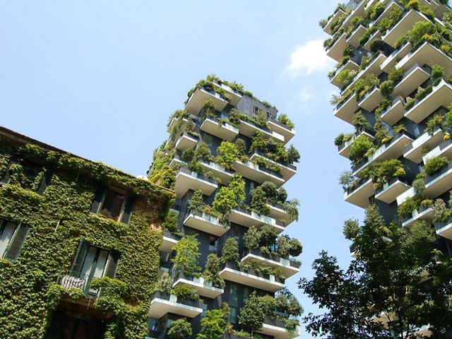 Bosco Verticale in Milan, Italy.