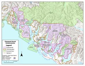 Map of Clayoquot Sound Conservancies.