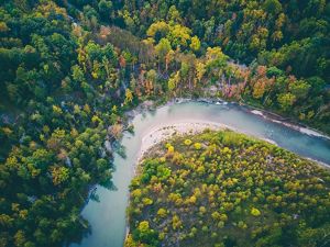 An aerial view of Zoar Valley in New York. 