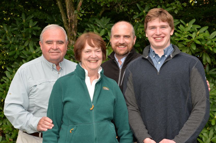 Photo of four people, the DeSeve family: Ed, Karren, Gerry, and Dean DeSeve.