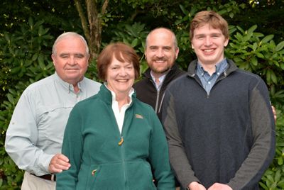 Photo of four people, the DeSeve family: Ed, Karren, Gerry, and Dean DeSeve.