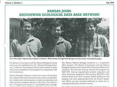 cover 1987 issue of Kansas newsletter