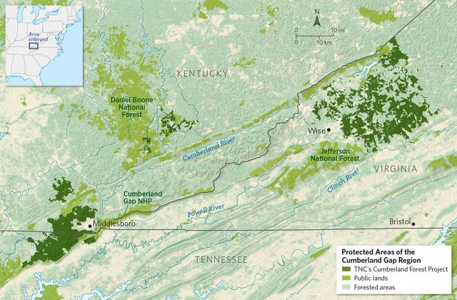 Cumberland Forest project map