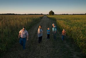 People on a farm.