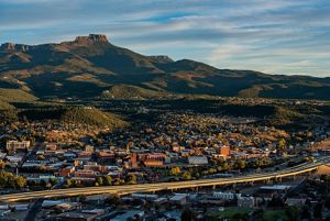 Vista aérea del nuevo Parque Estatal de Fishers Peak en Colorado.