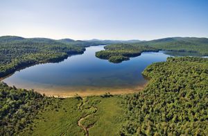 Aerial of  Follensby Pond 