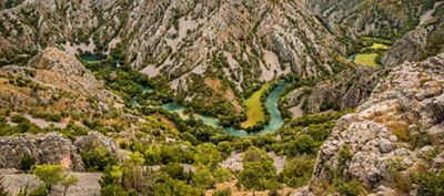 The winding Krupa River makes its way through Croatia.