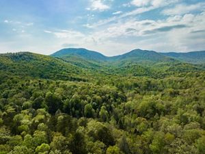 An aerial view of the Southern Blue Ridge Mountains.
