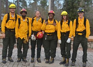 Members of the Louisiana Conservation Corps crew that completed the Firefighter Type II training at Camp Tiak in Wiggins, MS. 
