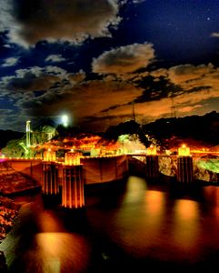Hoover Dam at Lake Mead near Las Vegas