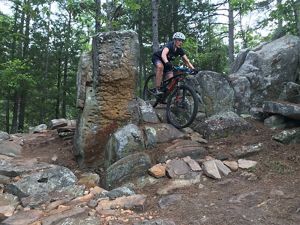 A man biking trails in Rattlesnake Ridge.
