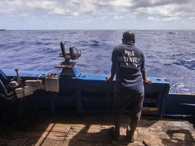 Ivan Sesebo is a human observer who monitors commercial fishing on longline tuna vessels.  