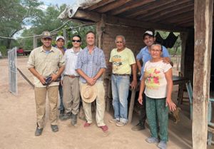 Palavecino, Sandro Taboada de FUNDAPAZ, Gustavo Marino de TNC, y Santiago Truchet voluntario de Fundapaz y estudiante de la Universidad Nacional del Litoral.