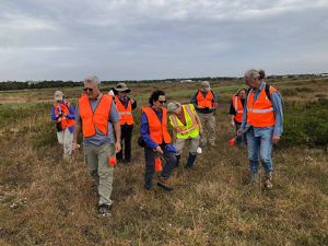 Volunteers on the islands. 