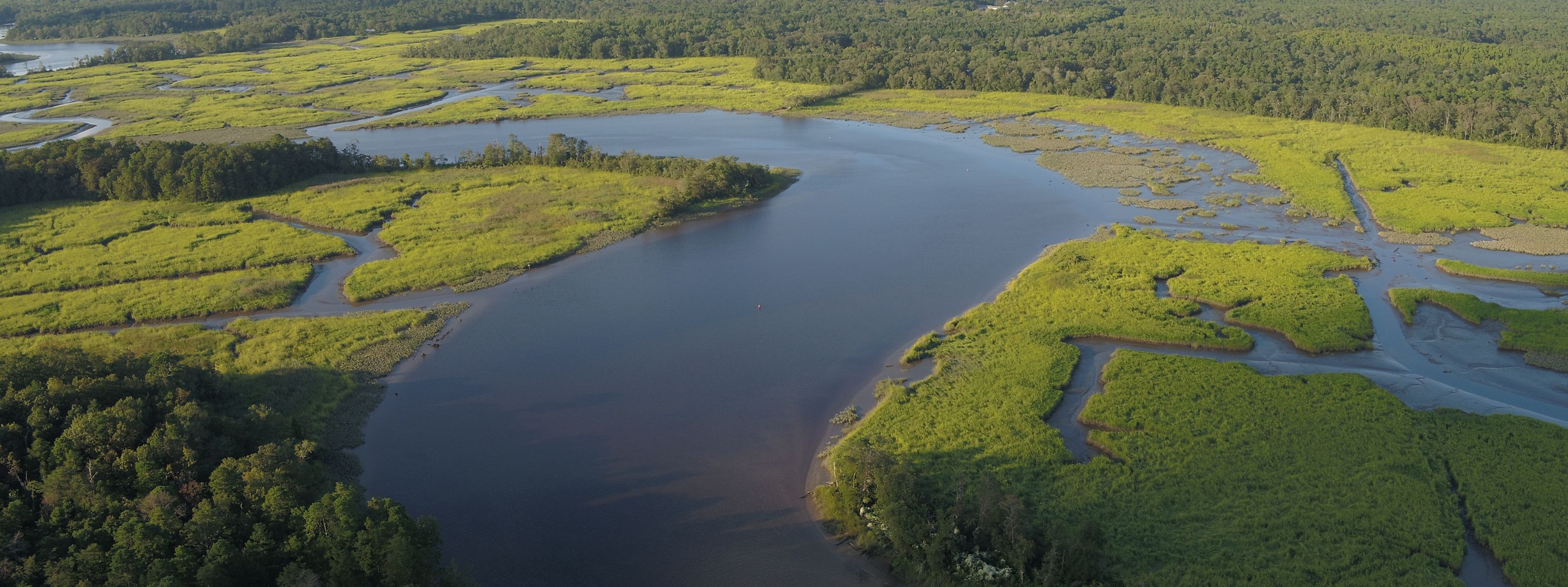 Aerial view of the Maurice River.