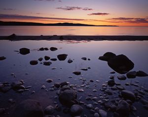 The Keweenaw shoreline at dawn.