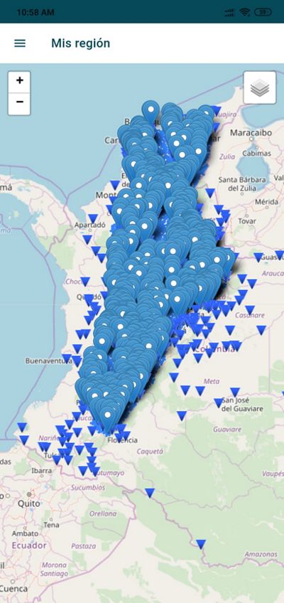 La aplicación permite acceder a capas geográficas que entregan información a los pescadores sobre las condiciones ambientales de la cuenca.