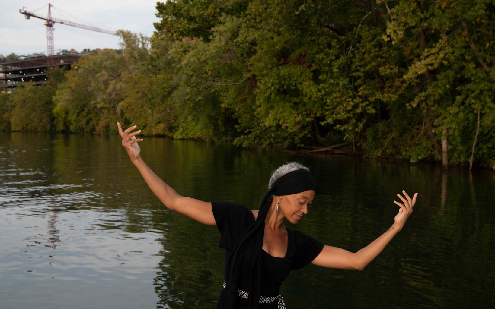 
                
                  Inspired Movement Elissa Momen dances on a wharf on the Monongahela River in Morgantown. The river basin has utilitarian purposes but also serves as inspiration for countless artists . 
                  © Raymond Thompson Jr.
                
              