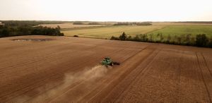 Tractor in a field.