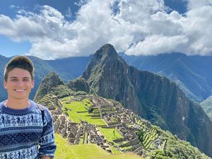 Chad Duplain stands in front of Machu Picchu in Peru.