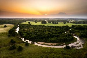 Sunset over the Blue River.