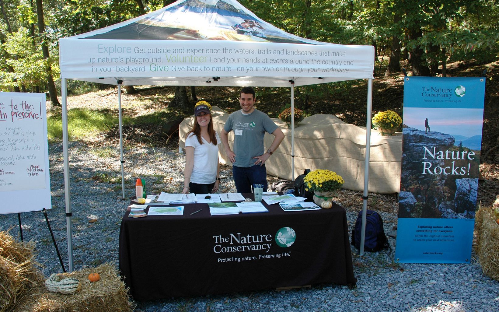 Hamer Woodlands at Cove Mountain Welcome Nature Conservancy staff welcomes visitors to the Hamer Woodlands at Cove Mountain.  © George C. Gress/The Nature Conservancy