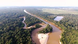Cuencas hidrográficas que pasan por el Parque Nacional Manacacías de camino a la macrocuenca del Orinoco.