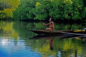 Land and sea intertwine in the tangle of twisted mangrove forest that encircles the islands of Micronesia. These rich resources have sustained Pohnpeians for centuries.