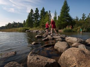 The Mississippi River starts as a small stream flowing from the north end of Lake Itasca, at Itasca State Park (Minnesota's oldest state park). © Mark Godfrey/TNC