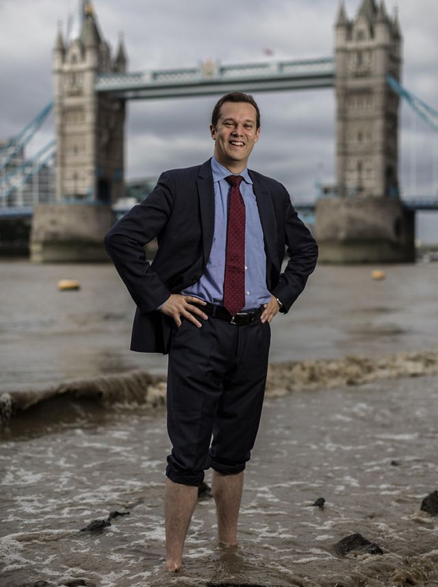 Dr Giulio Boccaletti, the Conservancy's Chief Strategy Officer and Global Managing Director of Water photographed in London in the River Thames.