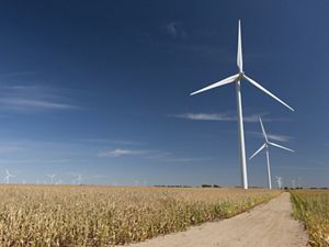 Photo of wind turbines.