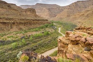 Dramatic canyon view of Utah's Price River. 