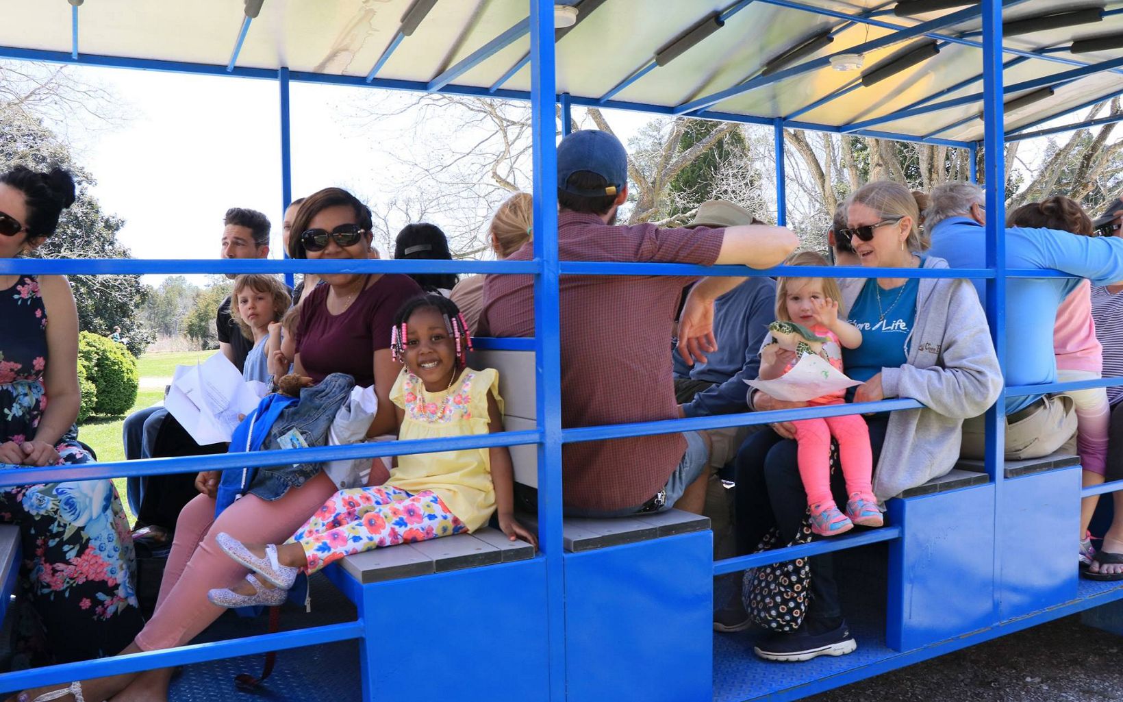 
                
                  Open Farm Day 2018 Young visitors enjoy a wagon ride during Brownsville Preserve's annual Open Farm Day.
                  © Jennifer Davis / TNC
                
              