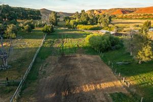 Aerial photo looking at field.