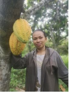 Secretary and active member of the fermentation team of the Merasa Village Pesete Tawai Kakao Internal Control System (ICS) group.